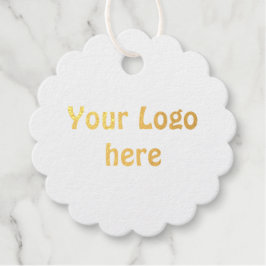 シンプルロゴの追加文字詳細フォイル フェイバータグ