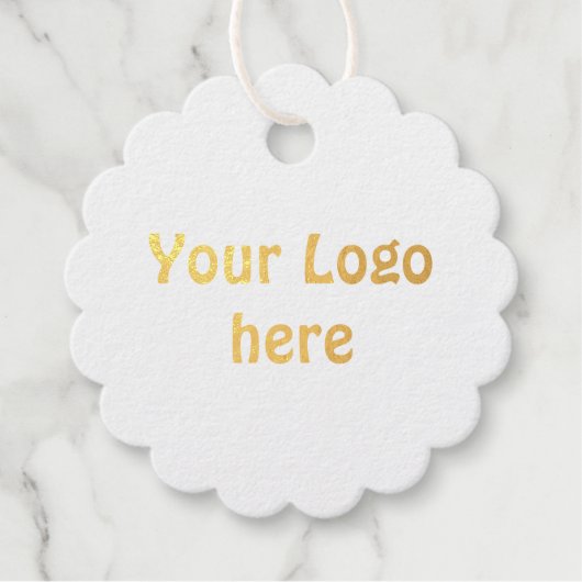 シンプルロゴの追加文字詳細フォイル フェイバータグ (正面)