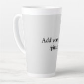 シンプルロゴの追加文字詳細 カフェラテマグ (左アングル)