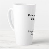 シンプルロゴの追加文字詳細 カフェラテマグ (左アングル)