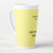 シンプルロゴの追加文字詳細 カフェラテマグ (左アングル)