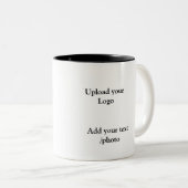 シンプルロゴの追加文字詳細 ツートーンマグカップ (正面右)