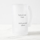 シンプルロゴの追加文字詳細 フロストグラスビールジョッキ (正面右)