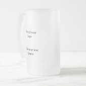 シンプルロゴの追加文字詳細 フロストグラスビールジョッキ (正面左)