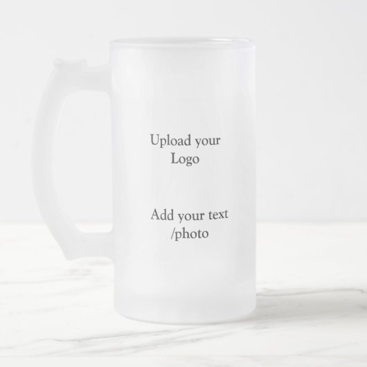 シンプルロゴの追加文字詳細 フロストグラスビールジョッキ (左)