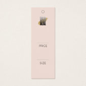シンプルロゴの追加赤面衣料価格ラベル (正面)