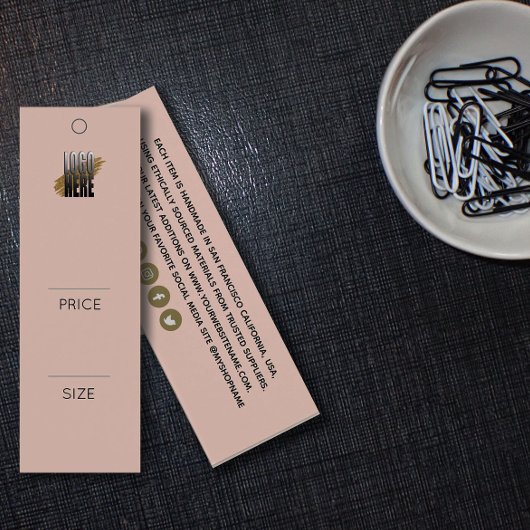シンプルロゴの追加赤面衣料価格ラベル