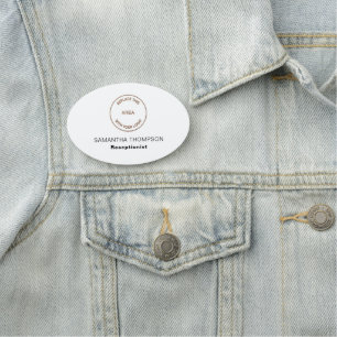 シンプルロゴの追加Employee Name Job Title Any Color 名札