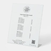 シンプルロゴの追加Microsoft QRコード価格表との接続 台座サイン (正面)