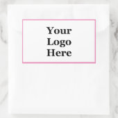 シンプルロゴはこちらテンプレート 長方形シール (バッグ)