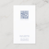 シンプルロゴほこりっぽい青いInstagramフォトコラージュ 名刺 (裏面)