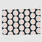 シンプルロゴまたは写真繰り返しパターン ゴルフタオル (横)