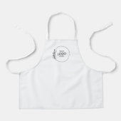 シンプルロゴを追加するキッズスクール エプロン (正面)