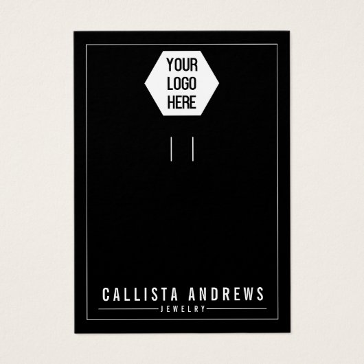 シンプルロゴを追加するキーチェーンディスプレイカード (正面)