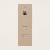 シンプルロゴを追加するクラフト衣料品価格ラベル (正面)