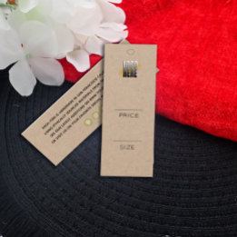 シンプルロゴを追加するクラフト衣料品価格ラベル