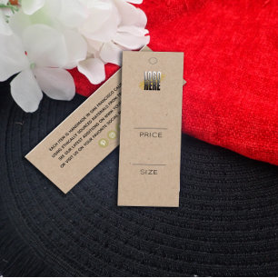 シンプルロゴを追加するクラフト衣料品価格ラベル