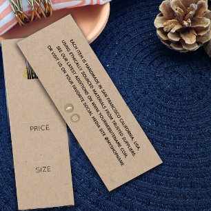 シンプルロゴを追加するクラフト衣料品価格ラベル