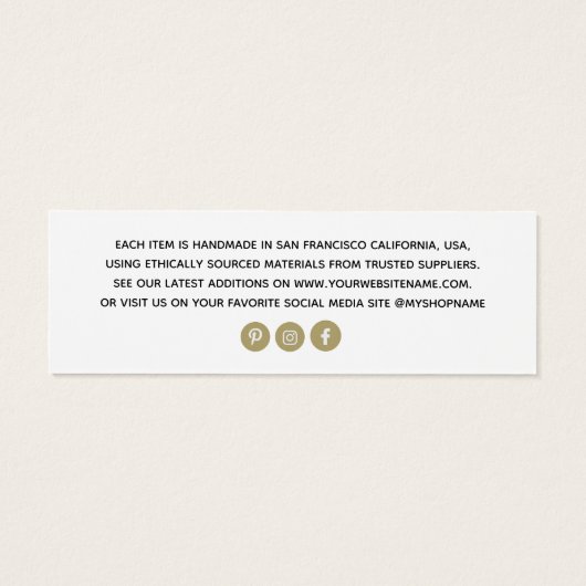 シンプルロゴを追加するホワイトウェア価格ラベル (裏面)