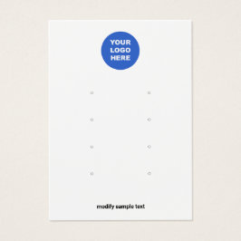 シンプルロゴを追加する複数のイヤリングディスプレイカード