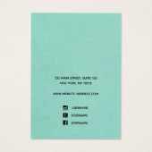 シンプルロゴを追加アクアブルーイヤリングネックレスディスプレイ (裏面)