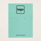 シンプルロゴを追加アクアブルーイヤリングネックレスディスプレイ (正面)