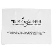 シンプルロゴイベント会社ブランディング ラージペーパーバッグ (正面)