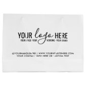 シンプルロゴイベント会社ブランディング ラージペーパーバッグ (裏面)