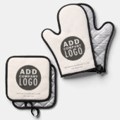 シンプルロゴカスタム 鍋つかみ&鍋敷きセット (正面/裏面)