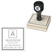 シンプルロゴシンプルモノグラム名差出人住所 ラバースタンプ (押印)