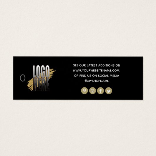 シンプルロゴソーシャルメディア黒衣気にラベル (正面)