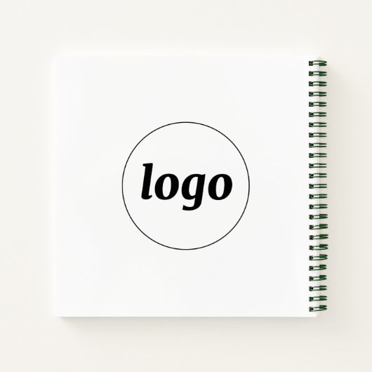 シンプルロゴテキストビジネスプロモーション ノートブック (裏面)