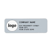 シンプルロゴパウダーブルーカンパニー差出人住所 ラベル (正面)