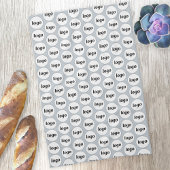 シンプルロゴパターンのビジネスのプロモーションブルー キッチンタオル