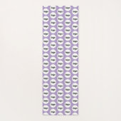 シンプルロゴパターンのビジネス促進薄紫 ヨガマット (裏面)