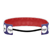 シンプルロゴパターンビジネスのプロモーション海軍ブルー アスレチックヘッドバンド (裏面)