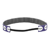 シンプルロゴパターンビジネスのプロモーション海軍ブルー アスレチックヘッドバンド (裏面)