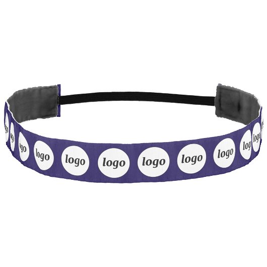 シンプルロゴパターンビジネスのプロモーション海軍ブルー アスレチックヘッドバンド