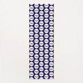 シンプルロゴパターンビジネスのプロモーション海軍ブルー ヨガマット (正面)