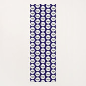 シンプルロゴパターンビジネスのプロモーション海軍ブルー ヨガマット (裏面)