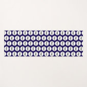 シンプルロゴパターンビジネスのプロモーション海軍ブルー ヨガマット (正面(横))