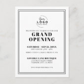 シンプルロゴビジネスグランドオープン招待状 ポストカード (正面)