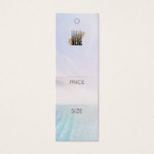 シンプルロゴビーチシーン衣料価格ラベル (正面)