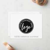 シンプルロゴプロフェッショナル白 ノートカード (正面/裏面インサイチュ)