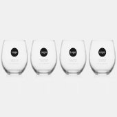 シンプルロゴプロフェッショナル ステムなしワイングラス (正面)