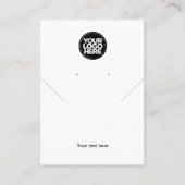 シンプルロゴホワイトチェーンイヤリング表示カード 名刺 (正面)