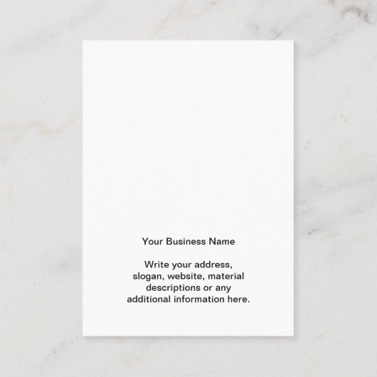 シンプルロゴホワイトチェーンイヤリング表示カード 名刺 (裏面)