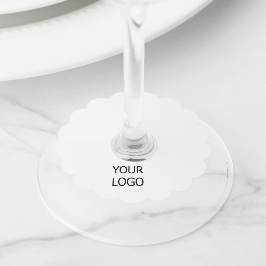 シンプルロゴミニマルビジネスの追加カスタム方法 ワイングラスタグ (クローズアップ)