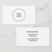 シンプルロゴミニマルビジネスの追加カスタム方法 名刺 (正面/裏面)