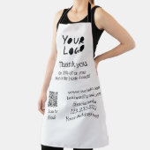 シンプルロゴミニマル/デザインの追加文字Q R エプロン (インサイチュ)